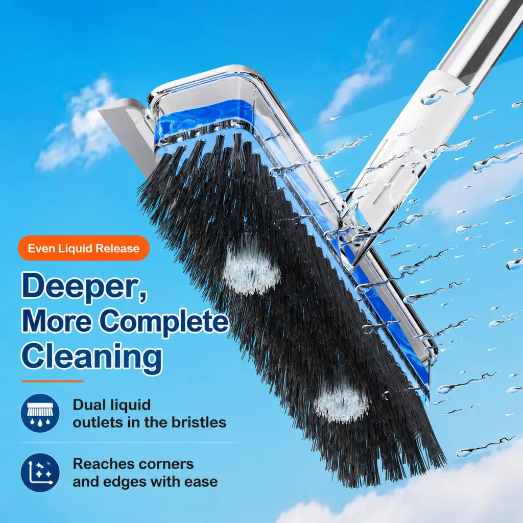 Heavy Duty Floor Scrubber with Built-in Soap Dispenser