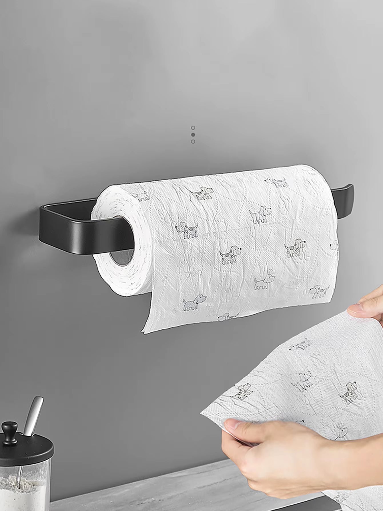 Adhesive Kitchen Paper Towel & Bathroom Roll Holder
