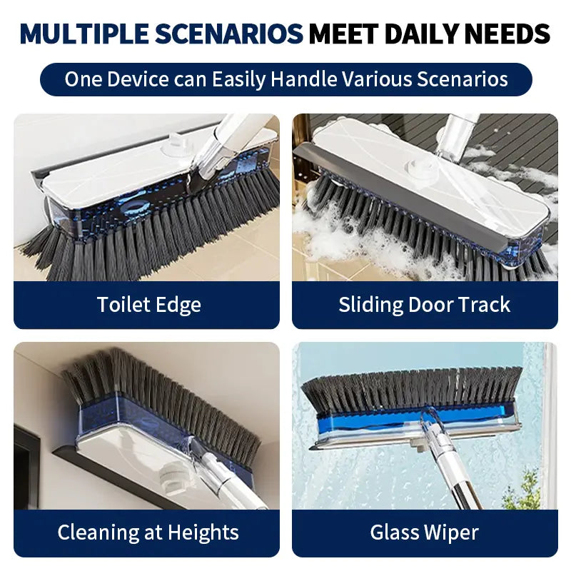 Heavy Duty Floor Scrubber with Built-in Soap Dispenser