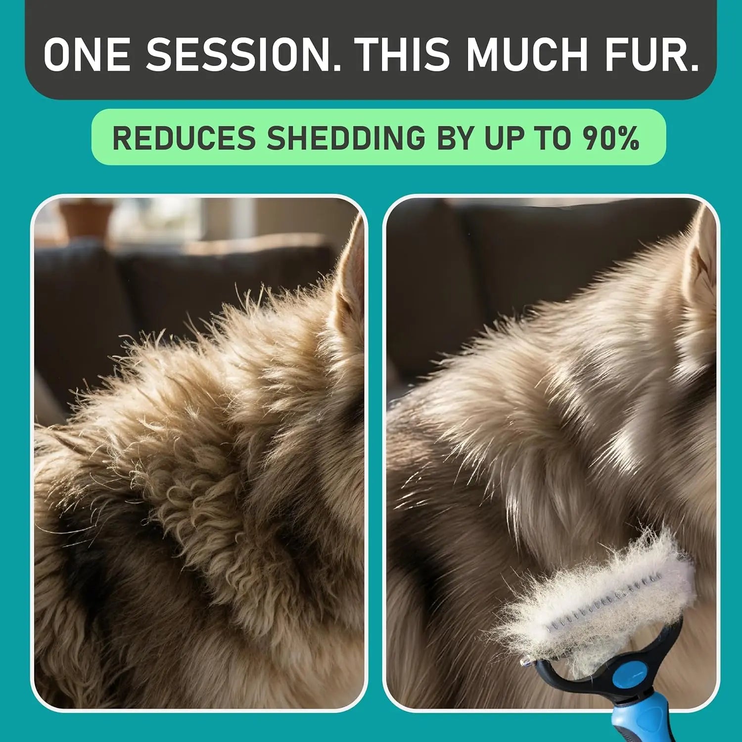 Happy Coat | Premium Undercoat Grooming Rake