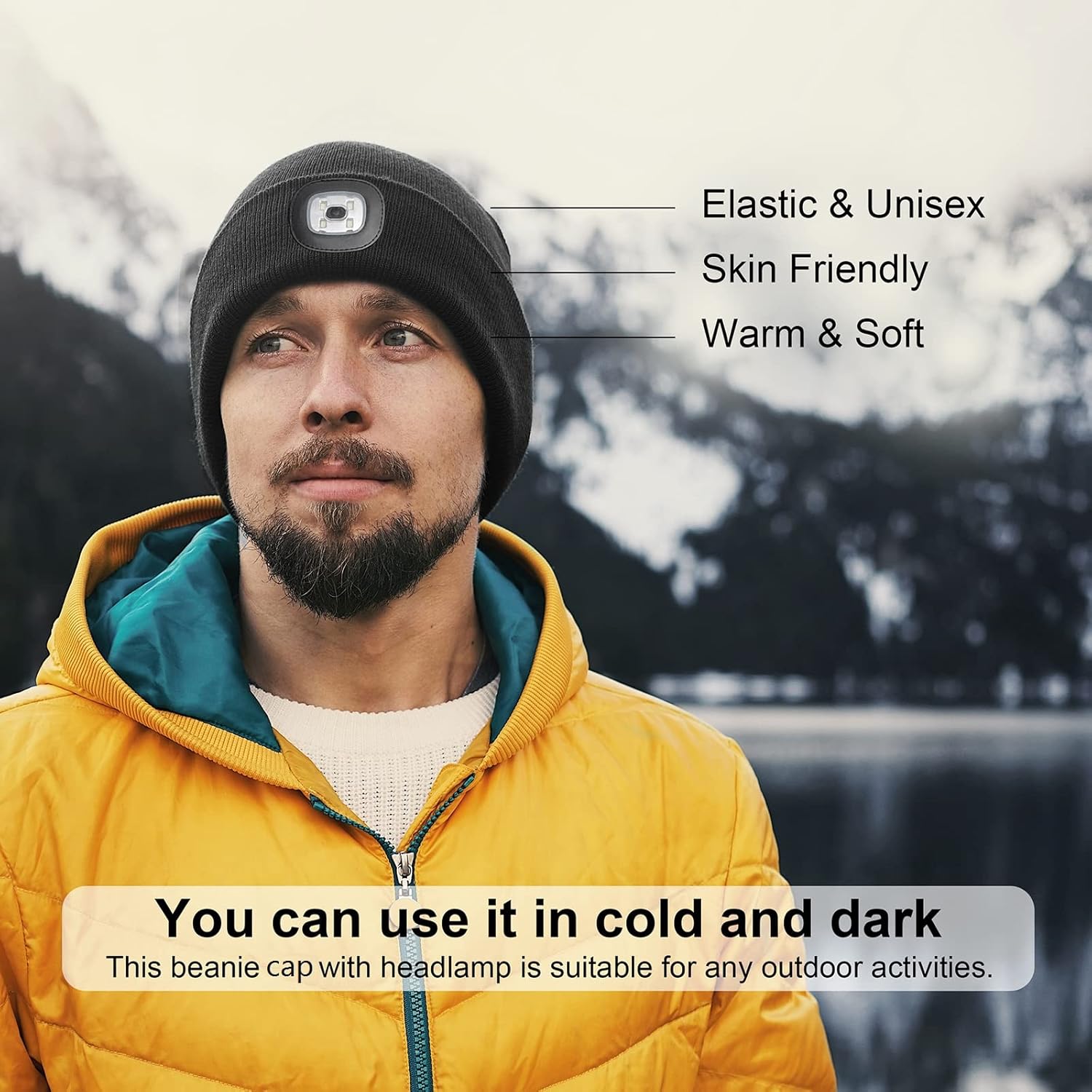 The NightOwl™ Rechargeable LED Headlamp Beanie