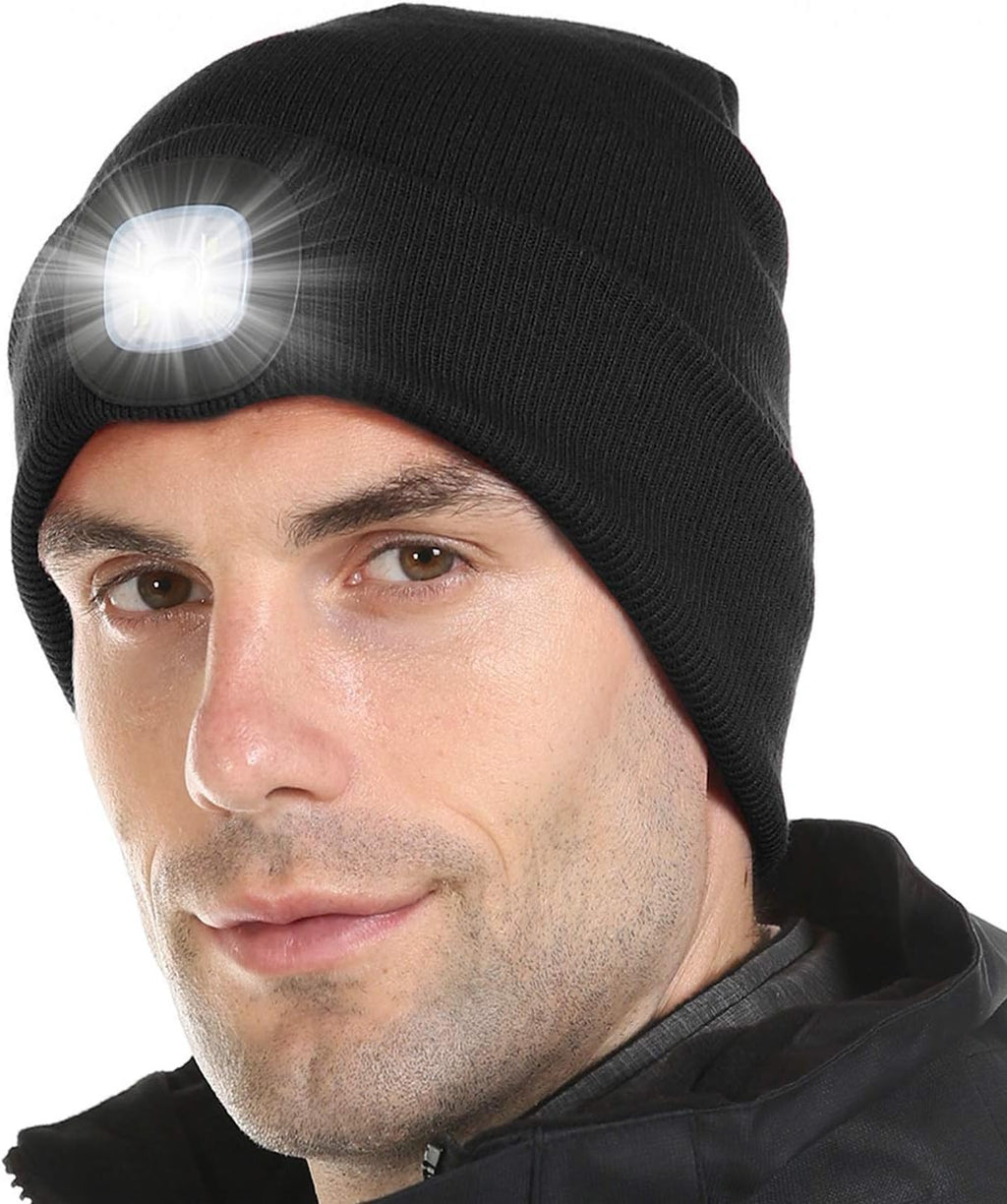 The NightOwl™ Rechargeable LED Headlamp Beanie
