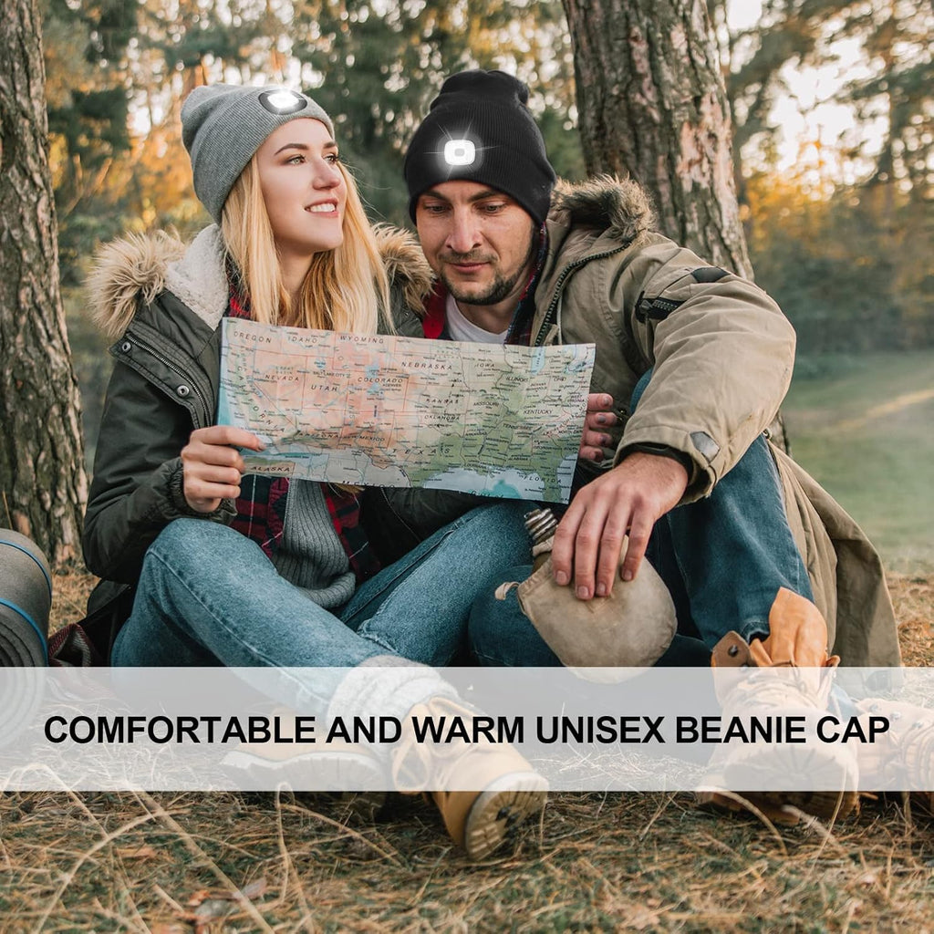 The NightOwl™ Rechargeable LED Headlamp Beanie