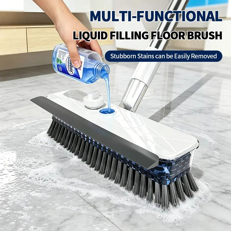 Heavy Duty Floor Scrubber with Built-in Soap Dispenser