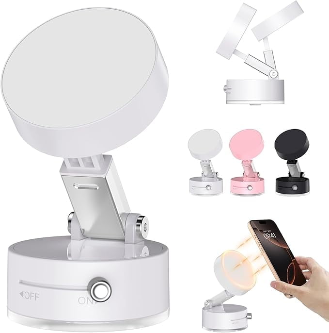 Vacuum Suction Magnetic Phone Mount | Foldable Hands-Free Holder for Car & Gym