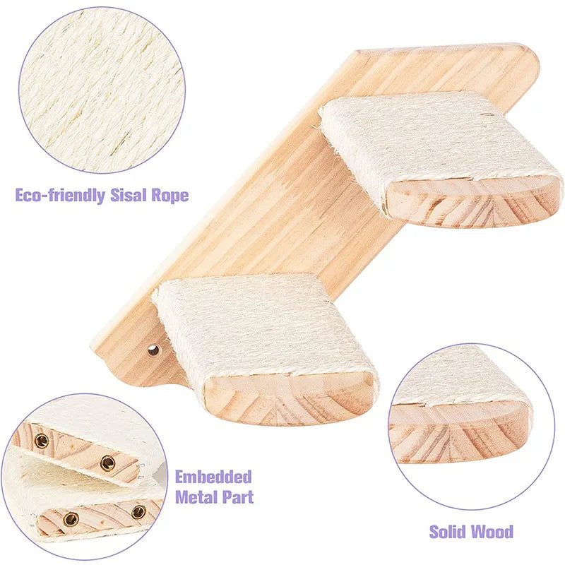 Cozy Cloud™ Wooden Climbing Steps for Your Furry Friend