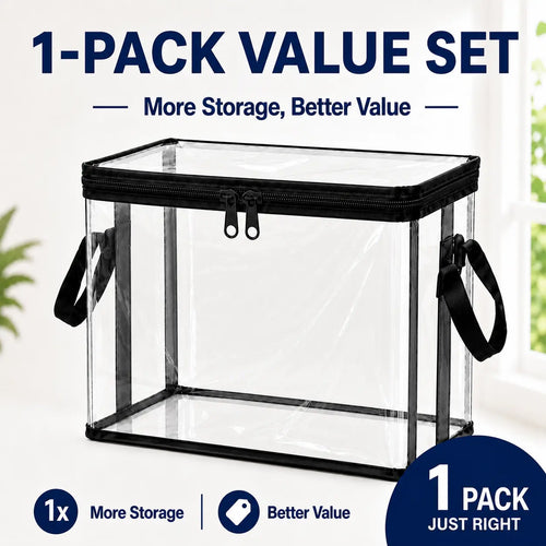 Black PVC Storage Box with Handle – Dustproof Toy Organizer for Stuffed Animals & Dolls – for Kids' Room, Playroom, Living Room, Nursery, Closet, or Birthday Gift