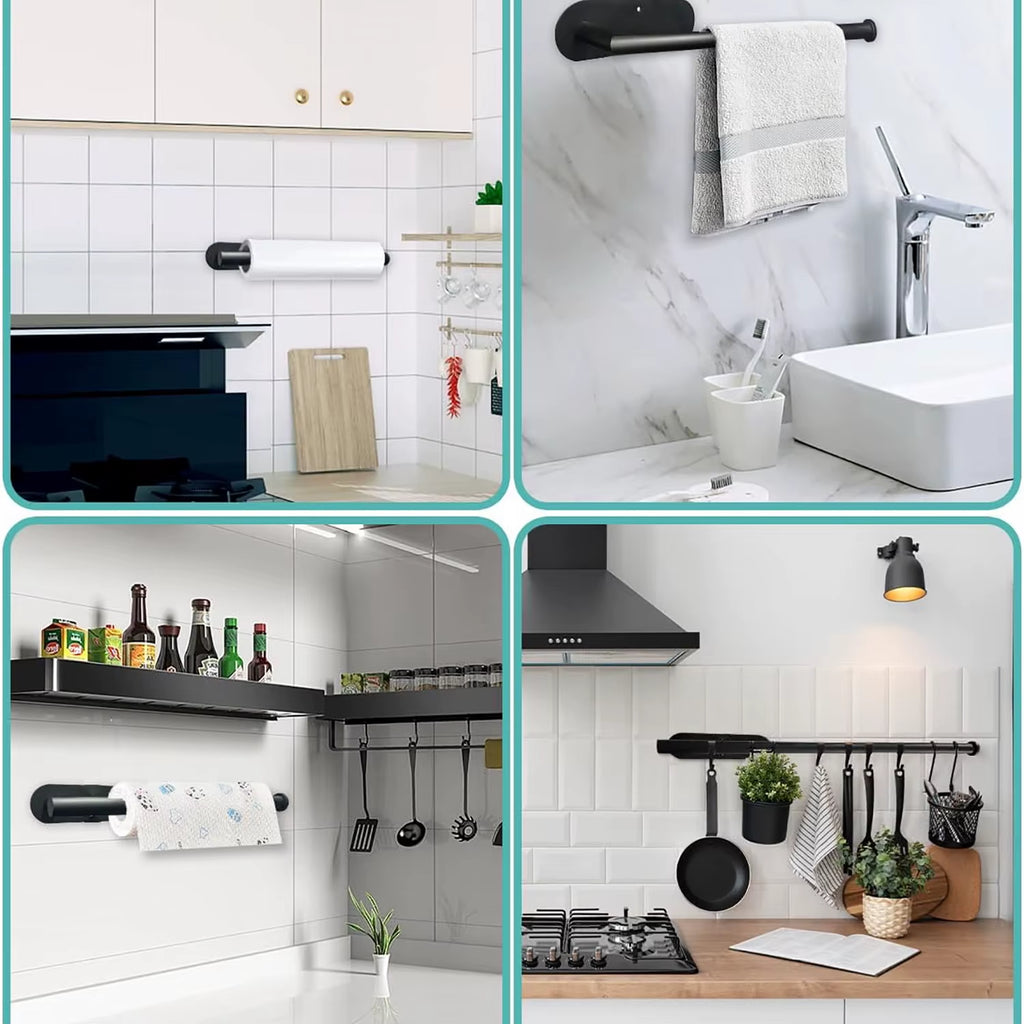 Adhesive Kitchen Paper Towel & Bathroom Roll Holder